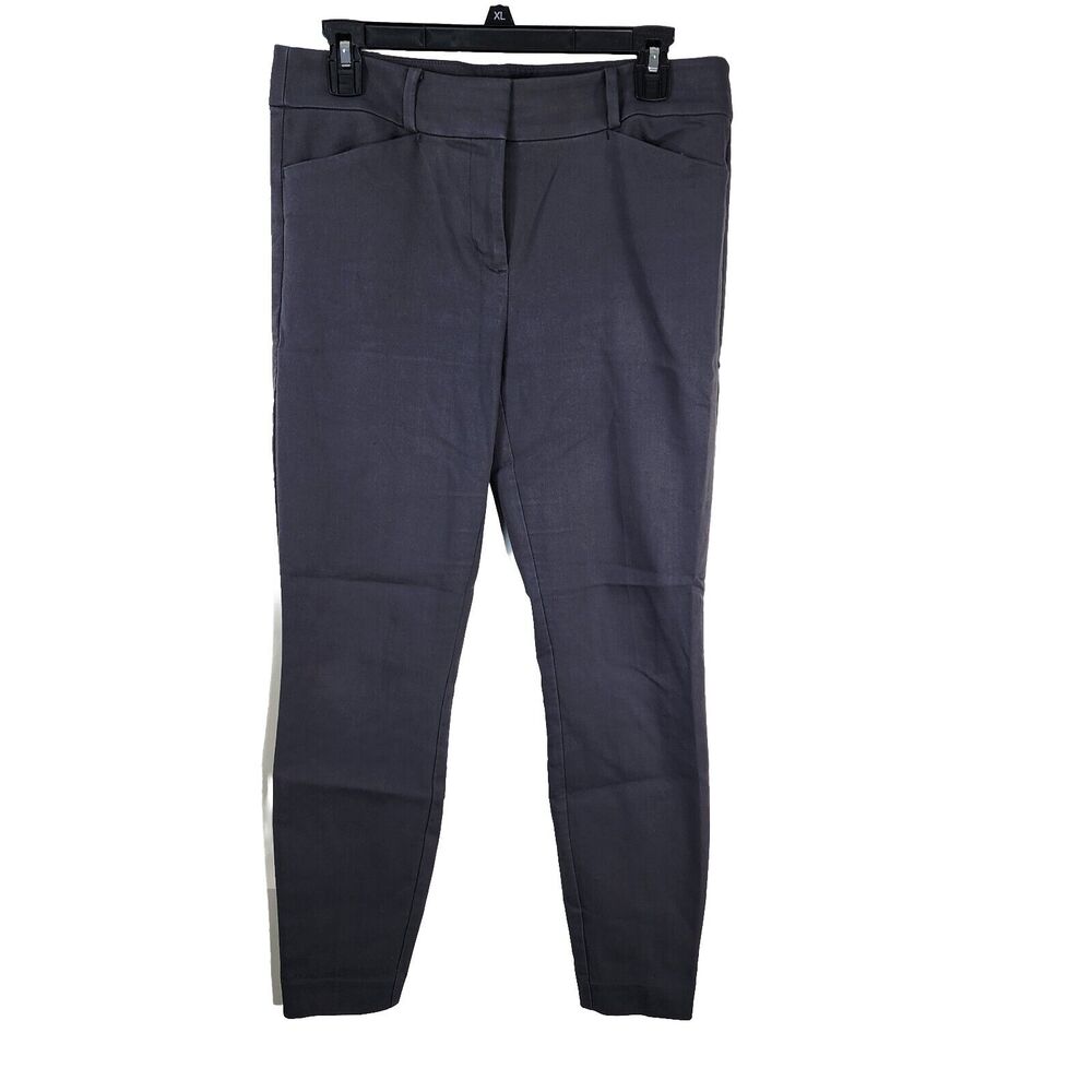 Ann Taylor Loft Womens Pants Size 6 Blue Marisa Skinny Fit Ankle Slacks Trousers